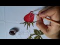 Pintura de botões de rosas abertos para iniciantes