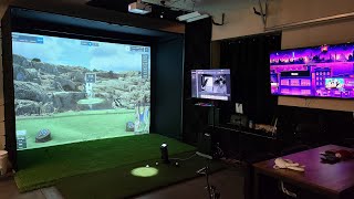 My Home Garage Golf Simulator...I'M ADDICTED! (Uneekor Eye Mini - Carl's Place - Optoma - GS Pro)