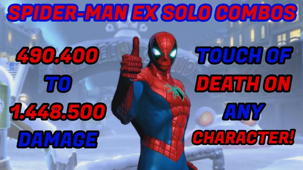 UMVC3 EX - SPIDER-MAN SOLO COMBOS!