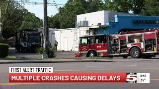 VIDEO: LIVE 5 ALERT DESK: Fire, crashes cause traffic delays Wednesday morning