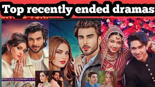 Top Recently Ended Pakistani Dramas 2023 || Best Pakistani Dramas 2023