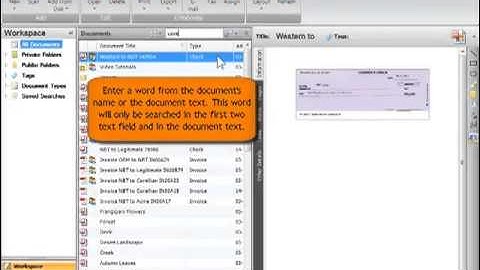 Finding Document Using Quick Search Video Tutorial