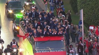 Morocco celebrate World Cup performance with fans in Rabat | AFP