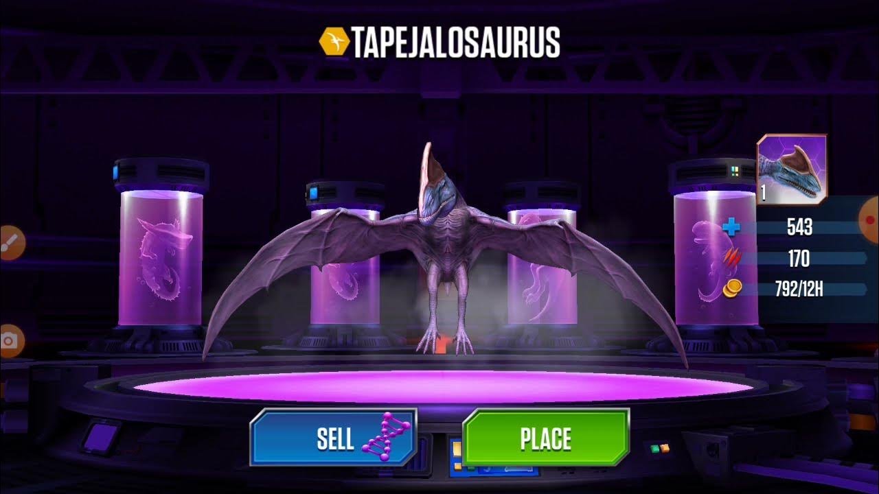 TAPEJALOSAURUS MAX LEVEL 40 Jurassic World The Game YouTube