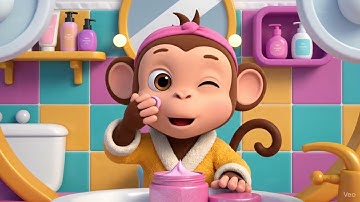 Monkey Teaches Kids Skincare! | Fun & Easy Routine Animation