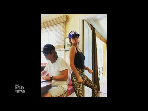 Lisa Rinna Tries Her Best to Distract Harry Hamlin With Her Dancing