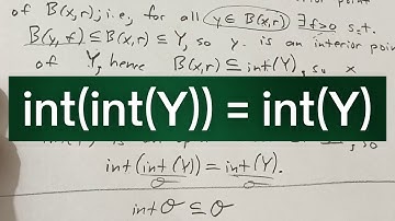Metric Spaces Proof: The Interior of Y is Open