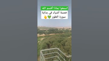 اسمعوا بماذا أقسم الله ✨👆💚 خمسة أشياء في بداية سورة الطور 💚👆 #صلوا_على_النبي