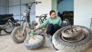 TIMELAPSE:60days Repaired And Restored Old Electric Motorbike To New Ones  Cub 50CC Motorbike