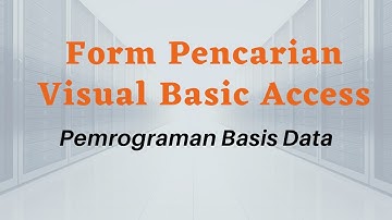 Form Pencarian Vb net Access