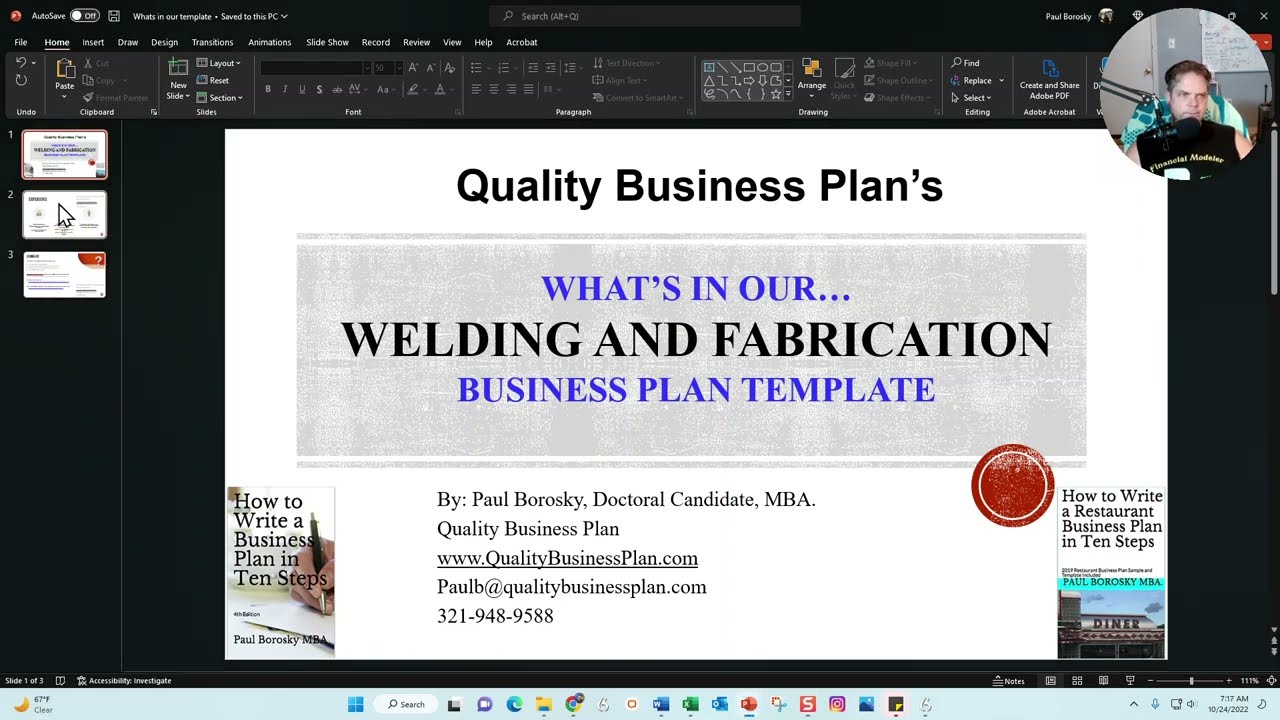 metal fabrication business plan template