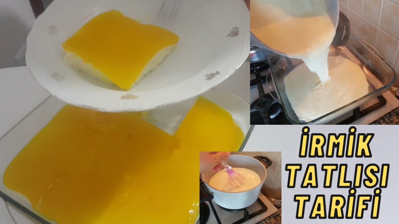 BUNDAN DAHA KOLAY TATLI YOK ✅ DOĞAL LİMON JÖLELİ SÜTLÜ İRMİK TATLISI SEVENLER İÇİN 🏆 ENFES LEZZET ✌️