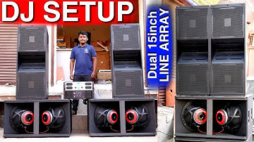 DJ SETUP 2 Dual Bass 3000w+3000w साथ मैं LINE ARRAY Dual 15॥NX Audio MT1601