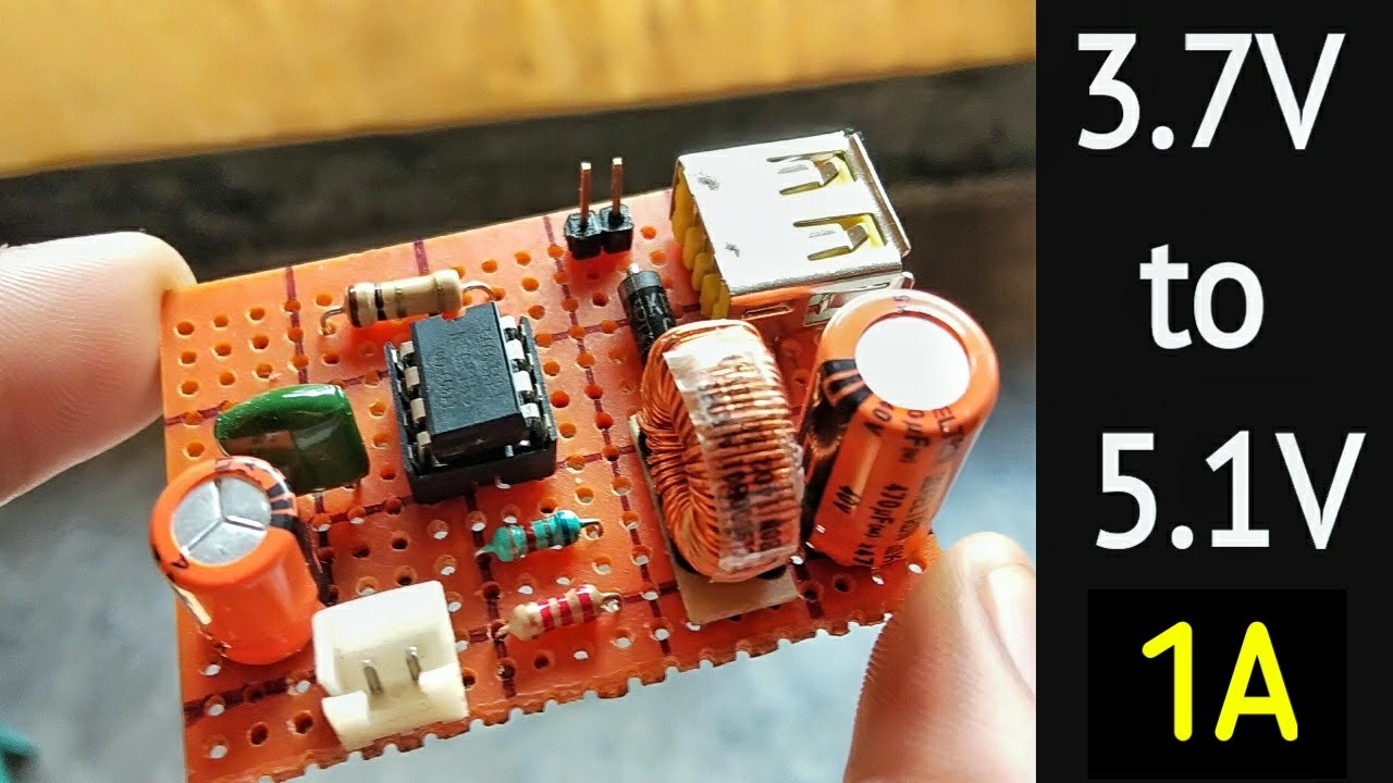DIY 3 7V to 5V Boost Converter 1Amps (MC34063AP IC) - YouTube
