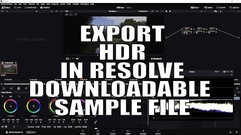 Exporting HDR Video in Davinci Resolve