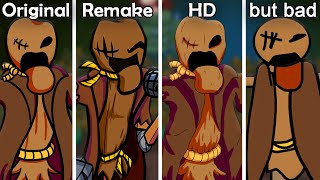 CABLECROW: Original VS Reanimated VS HD VS Bad | FNF Mods