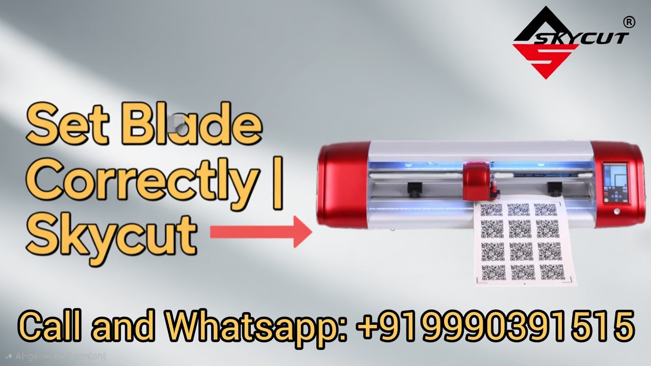 Skycut | How to set Blade Correctly in Skycut Cutting Plotter. Skycut Installation help and support.