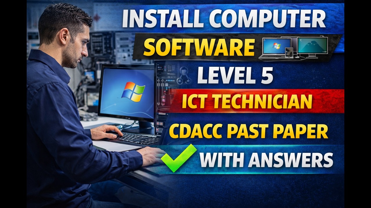 Install Computer Program ICT Technician Cdacc Past Paper - YouTube