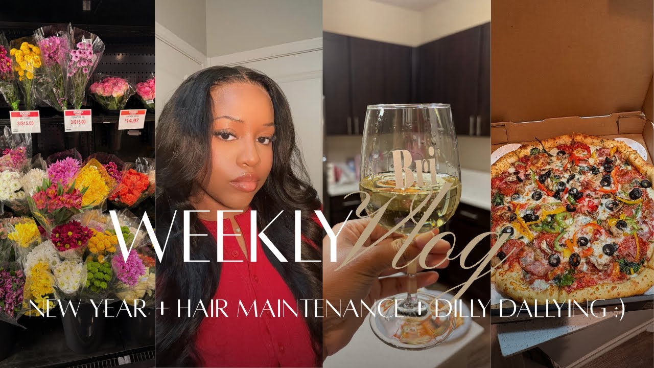 Еженедельный видеоблог: Новый год + Уход за волосами + Безделье | Брианна Аллюр