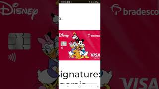 Cartão de crédito Bradesco Disney Visa Signature😃