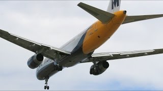 *CROSSWIND* Monarch Boeing 757-2T7 G-MONJ CLOSE UP Landing at Tenerife South *FULL HD*
