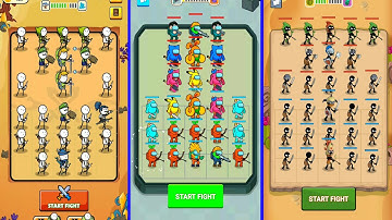 All Stickman Merge Master Part 1 Max Level Like Merge Master Blue Monster Android iOS Gameplay