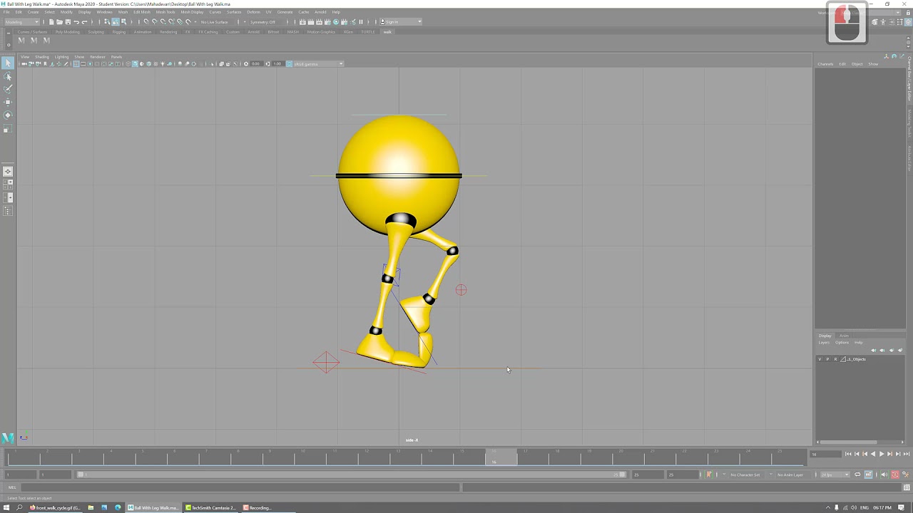 Class07 Ball with Leg Rig  Progressive Walk