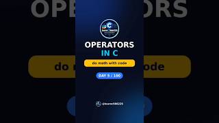 Operators in C | Arithmetic Operators Explained | Day 5/100 #shorts