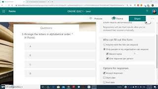 Quiz Settings Using Microsoft Forms (Part 2)
