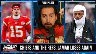 Ravens Lose, Chiefs and the Refs & Divisional Round Recap | What's Wright