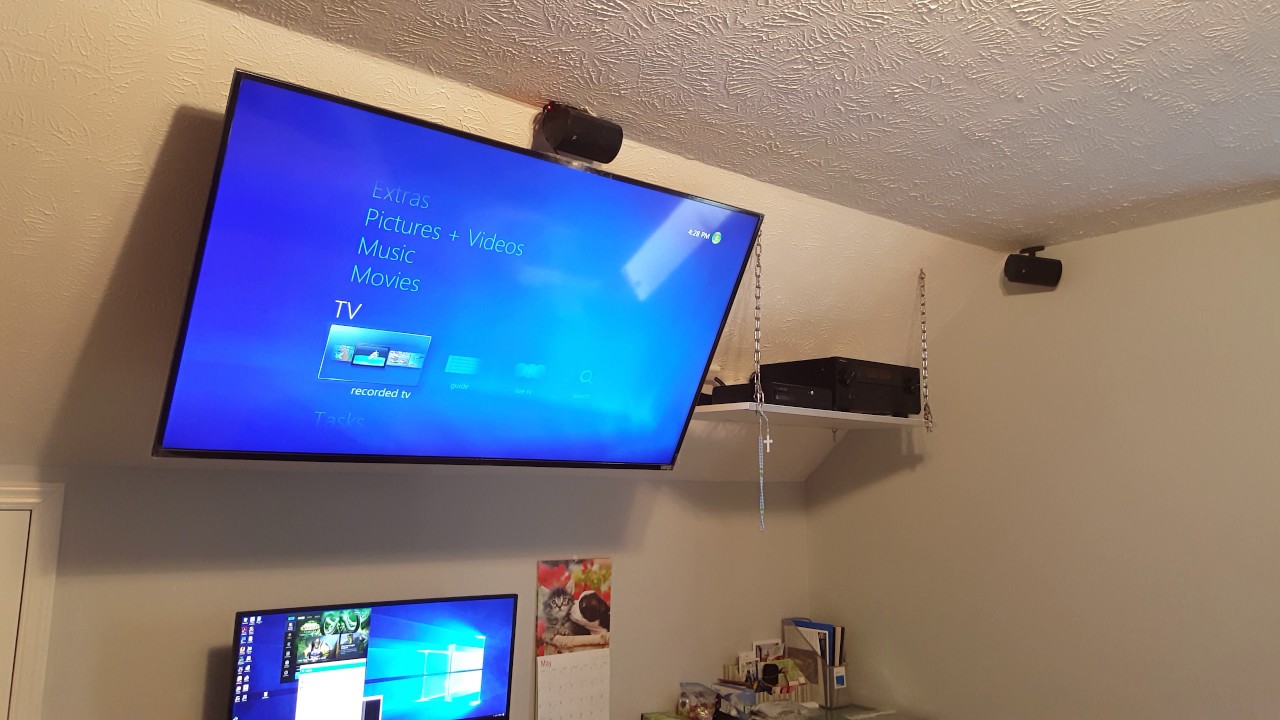 Tv On Slope Ceiling Youtube