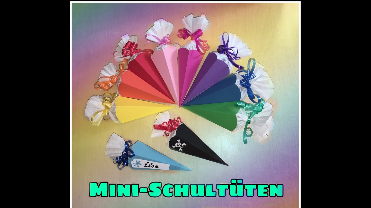 1* DIY Mini Schultüte Deko Einschulung Verpackung Geschenk Anleitung ...