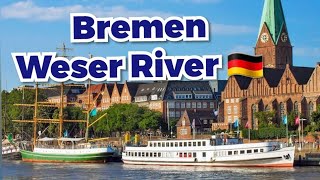 4k Bremen City 🇩🇪 Weser River Best Walk in Tour Ultra HD