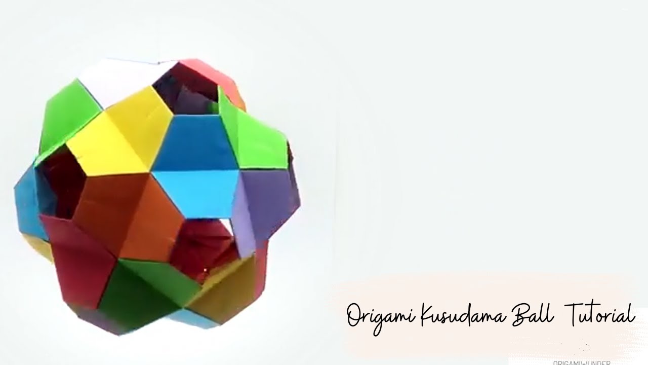 Origami Kusudama Ball Tutorial 🌸🔮 How to Fold a Beautiful Paper Sphere ...