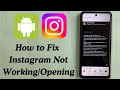 Instagram Not Working on Android Phone | What To Do When Insta is Not Opening