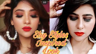 Recreating Shy Styles Makeup| Shy Styles inspired Brown eyes and Red Lips look/ Nisha Styling Trend