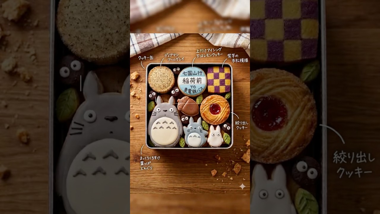 Totoro Cookie Tin: My Very First Challenge! 🧸🌲 となりのトトロの