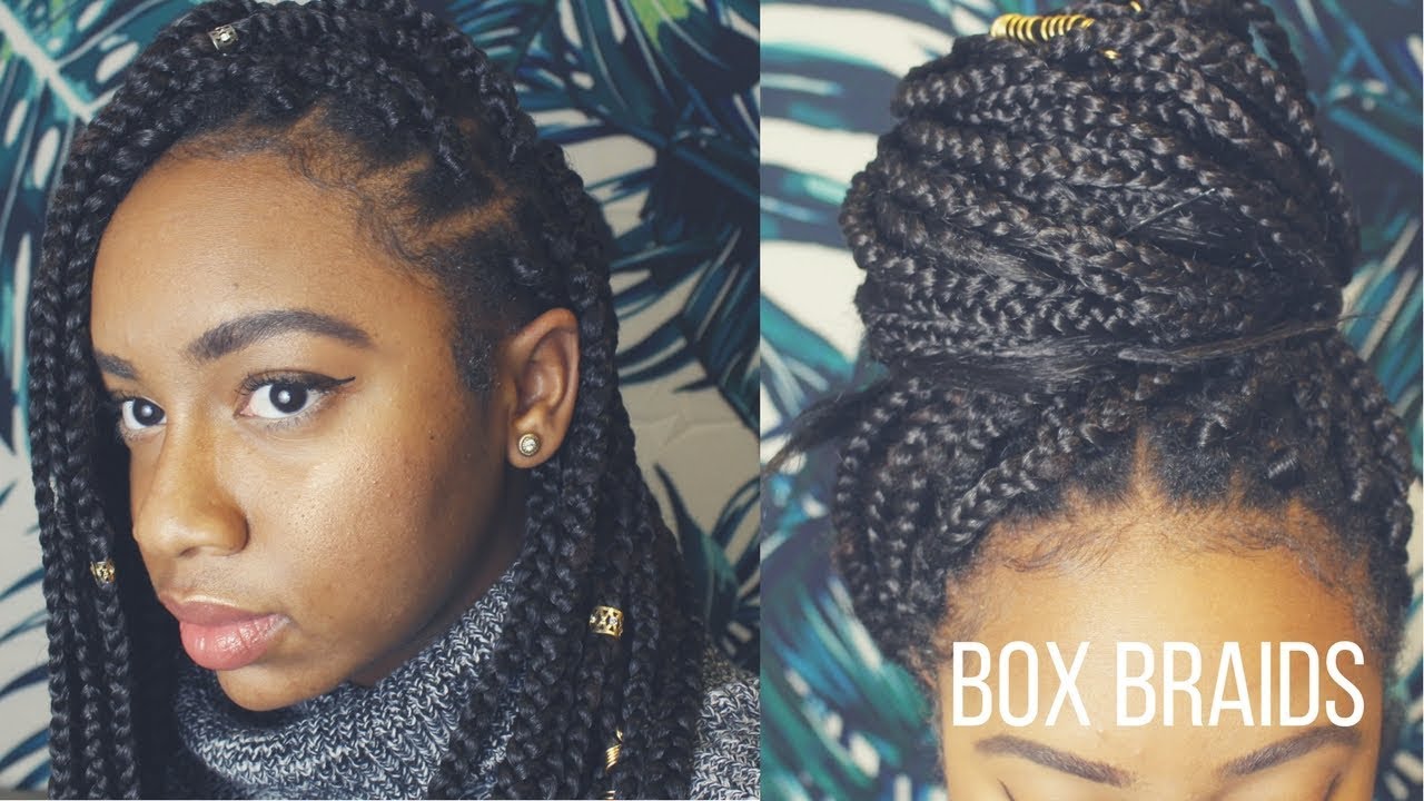 Hair Vlog Box Braids Start to Finish (Rubber Band Method) YouTube