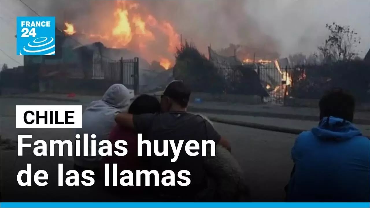 Chilenos dejan sus hogares huyendo de los incendios