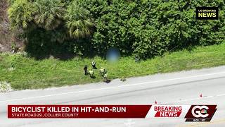 FHP searching for driver after bicyclist dies in hit-and-run on State Road 29 in Collier County