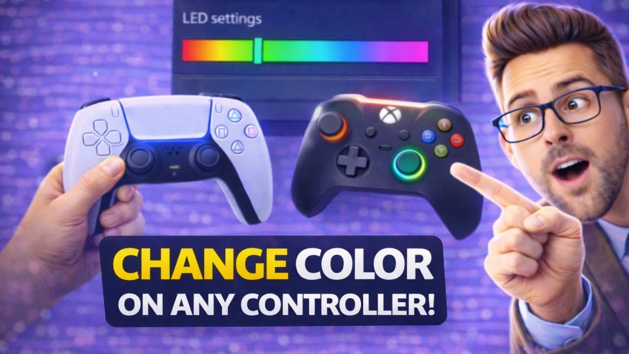 How to Change Controller Light Color ? | Any Controller ! - YouTube