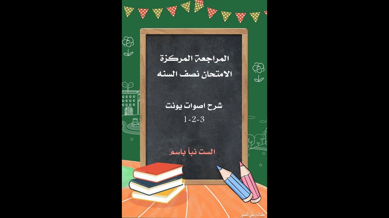 المراجعة المركزة   لنصف السنه المحاضرة الأولى (أصوات )للصف الثاني صناعي