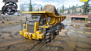 SnowRunner - Towing a Massive Heavy Mud Load With Z2 CAT 770Z Coalminer | Logitech G29 Gameplay