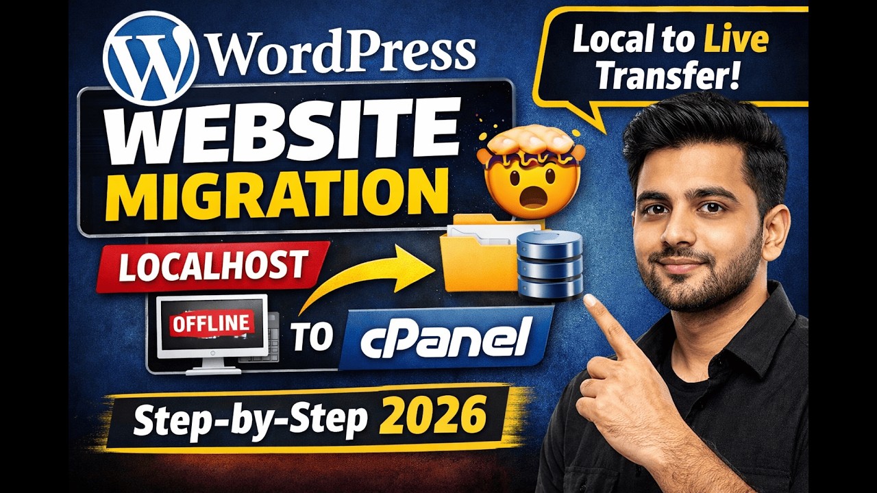 WordPress Website Migration 🤯 | Localhost Se cPanel Par Website Transfer (Step-by-Step 2026)