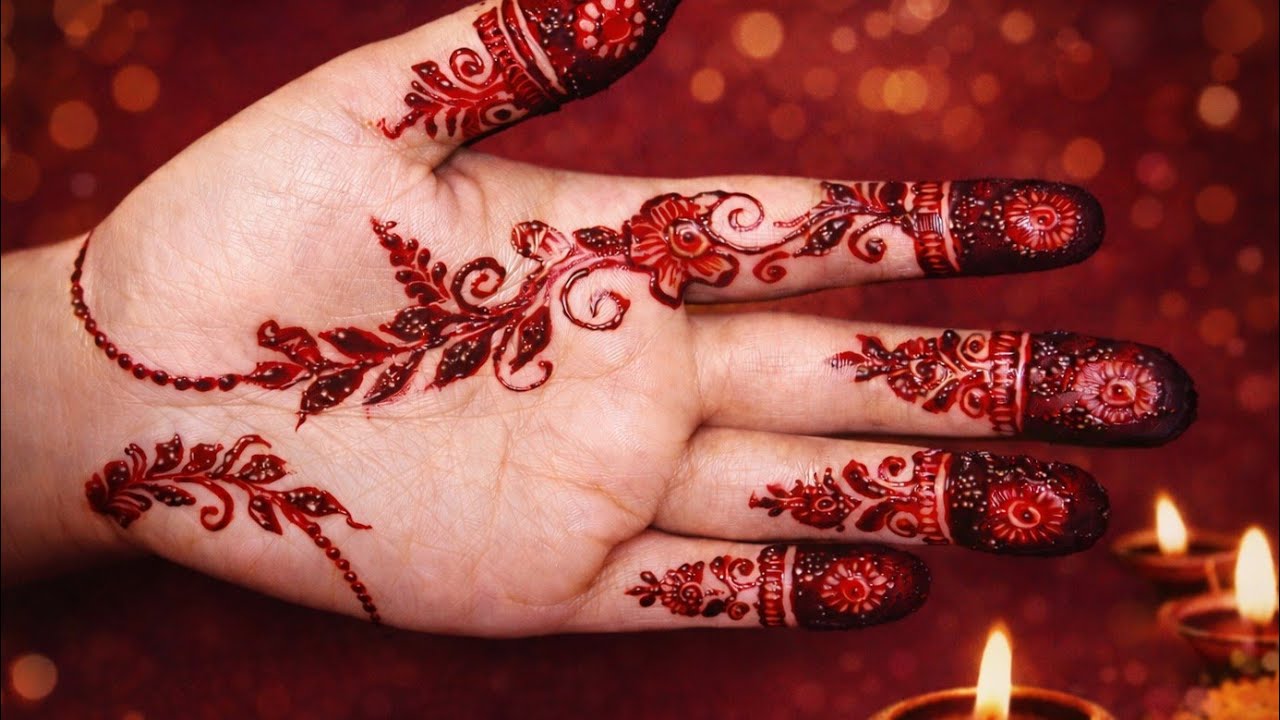 New eid special minimal mehndi design 2026| very simple unic style ...