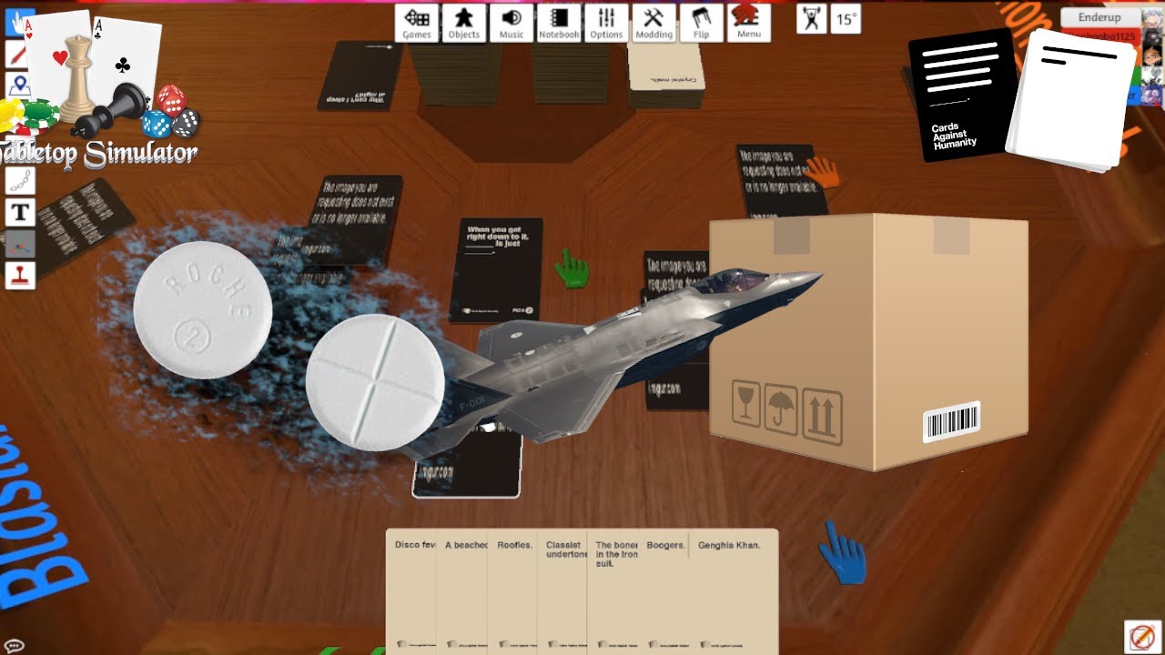 Roofies, Pilots and Boxes Tabletop Simulator Cards Against Humanity