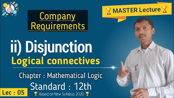 Disjunction , disjunction statement definition, Truth value, Trick, Logic chapter,By Nitin Sir