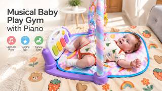 StarAndDaisy Musical Baby Play Gym with Detachable Piano, Soft Activity Mat, Hanging Rattle Toys screenshot 2