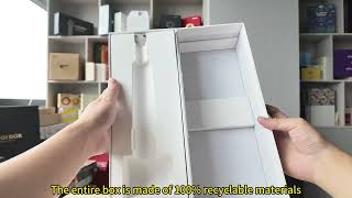 Custom Two‑Piece Rigid Gift Box for Hair Dryer | Emboss Silver Hot Stamping & Paper Insert