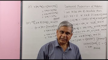 Modules, Lec.- 6(General properties of Modules), by Dr.D.N.Garain, for B.Sc/M.Sc(Maths)